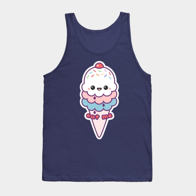 Eat Me Ice Cream Cone Tank Top by sugarhai